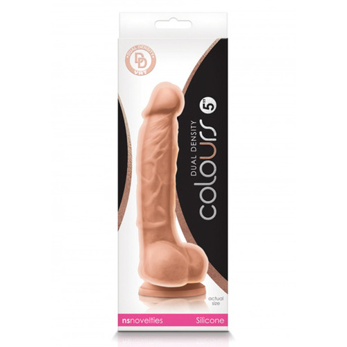 NS Novelties  Colours Dual Density Dildo 5 Inch Wit